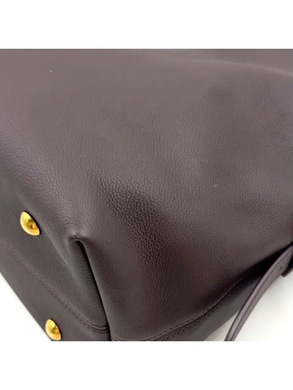 Louis Vuitton Lowkey Hobo MM Gray Leather Dark Brown Gold